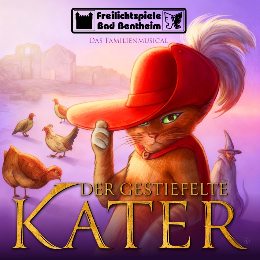 Espetáculos ao ar livre em Bad Bentheim_O Gato de Botas_2025_Color_V2